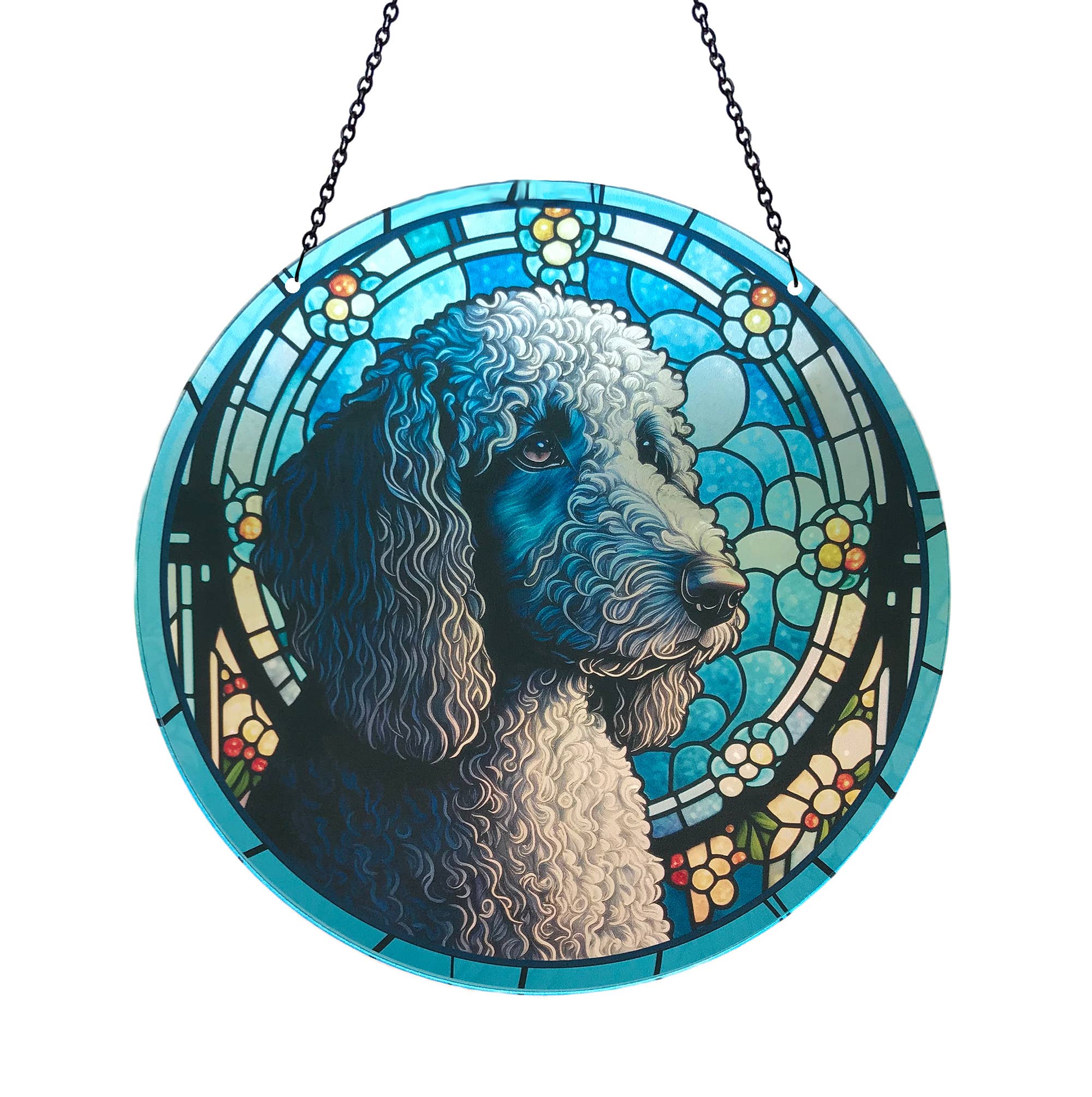 Standard Poodle Suncatcher with Chain