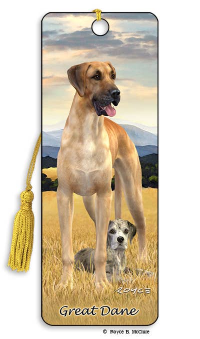 Great Dane 3D Dog Bookmark