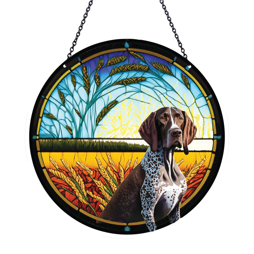 German Pointer Suncatcher with Chain