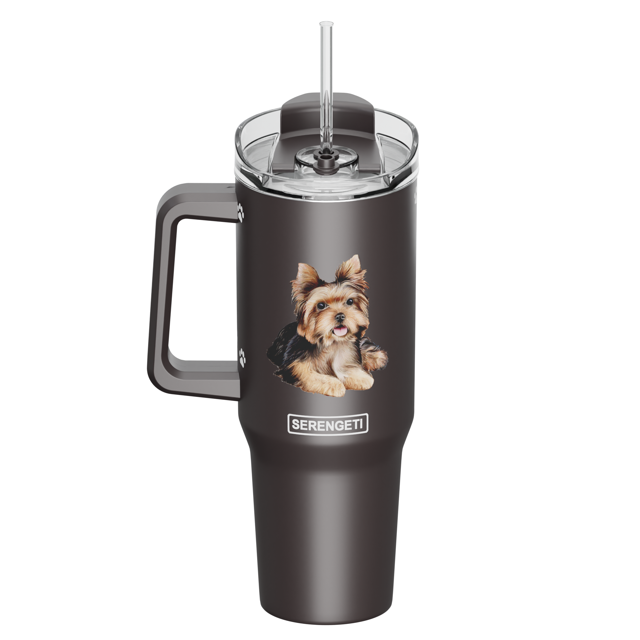 Yorkie 40 oz Tumbler with Handle and Straw Lid