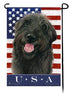 This Labradoodle Black Shaggy Cut USA American Garden Flag is a testament to the beauty of your favorite breed and the American Flag