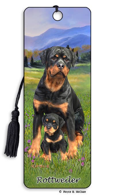 Rottweiler 3D Dog Bookmark