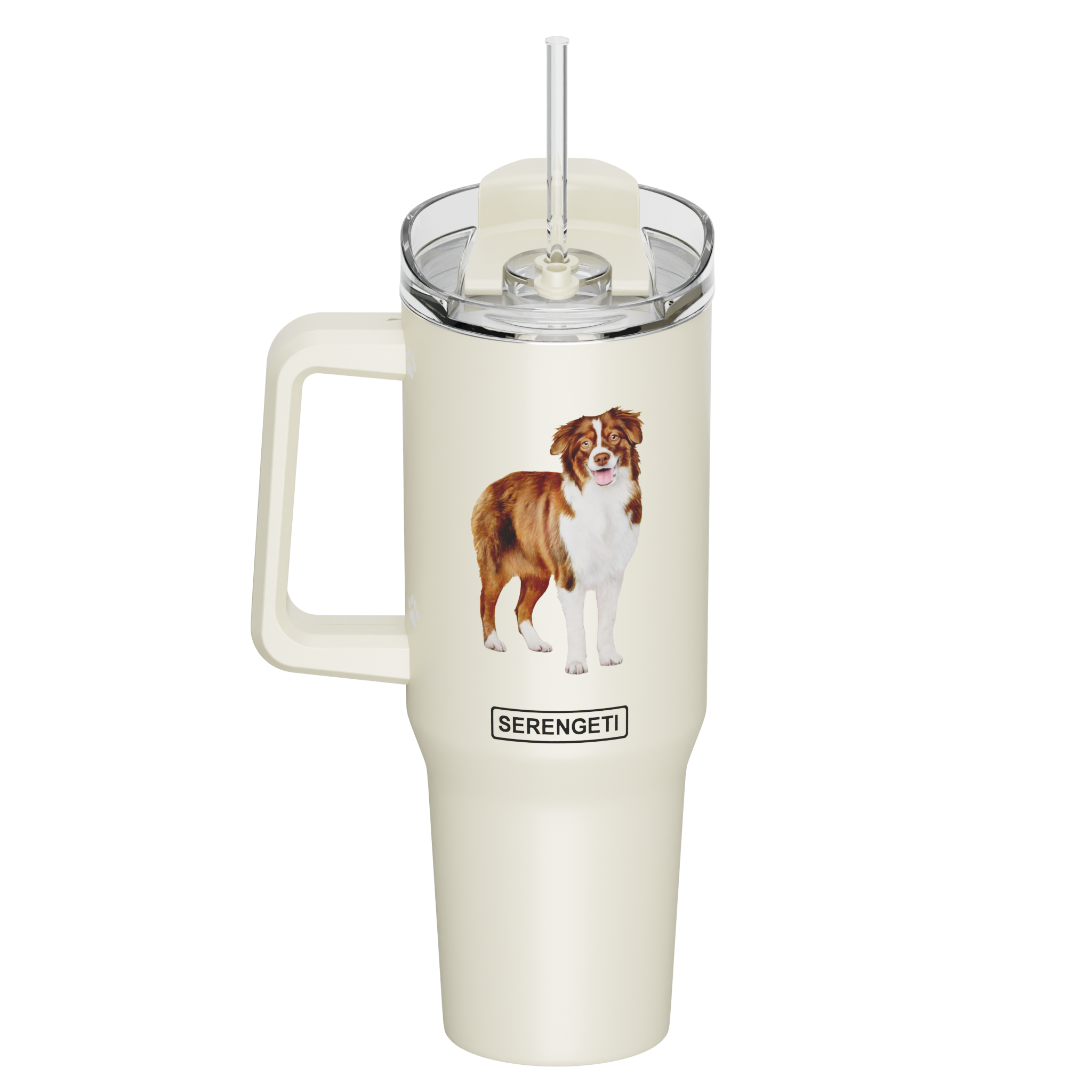 Australian Shepherd 40 oz Tumbler with Handle and Straw Lid