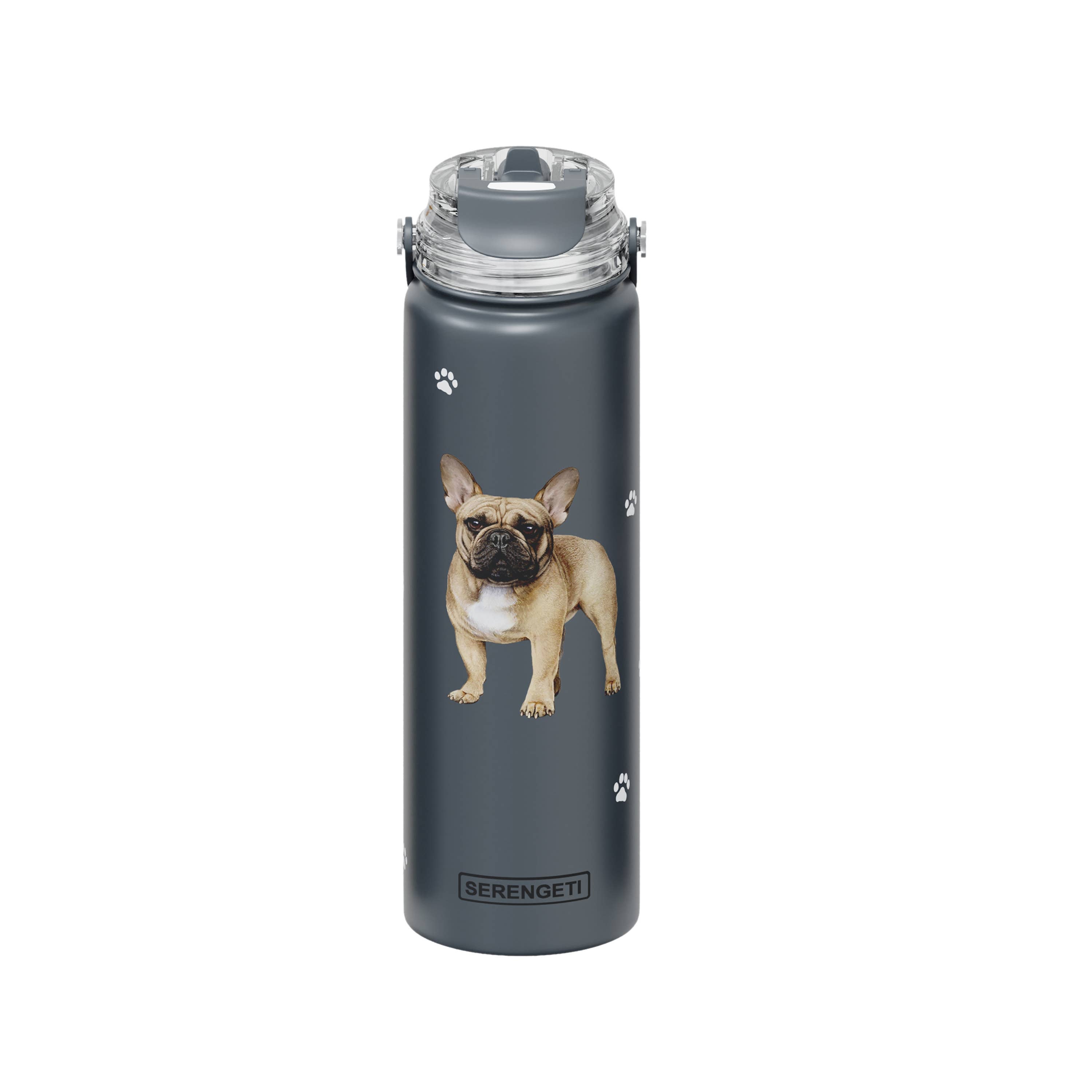 French Bulldog Stainless Steel Water Bottle 24 Oz. Serengeti