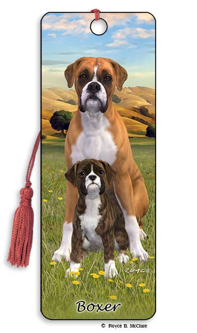 Boxer 3D Dog Bookmark