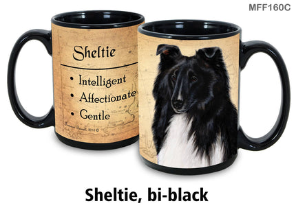 Sheltie Black & White Mug Coffee Cup