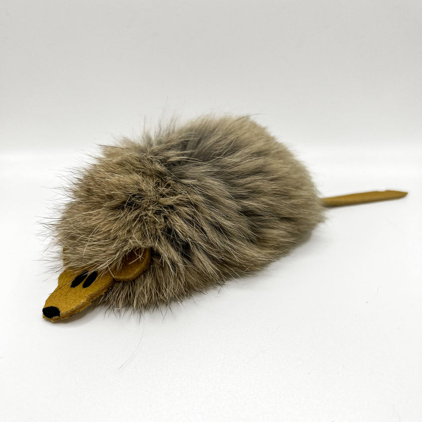 Cat Toy Harry Rabbit Fur Leather Toy