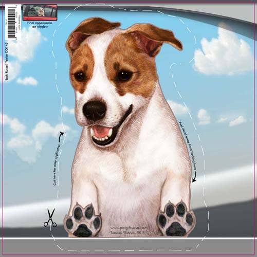 Jack Russell Terrier - Dogs on the Move Window Decal