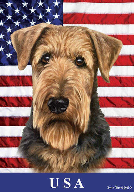 Airedale -  All-American II Garden Flag