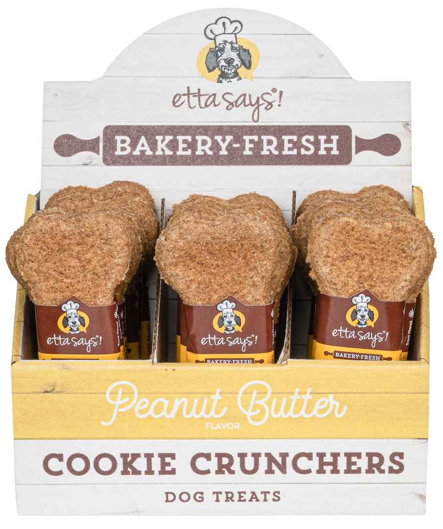 Etta Says! Cookie Crunchers Peanut Butter Dog Treats-Each