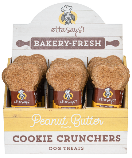 Etta Says! Cookie Crunchers Peanut Butter Dog Treats-Each