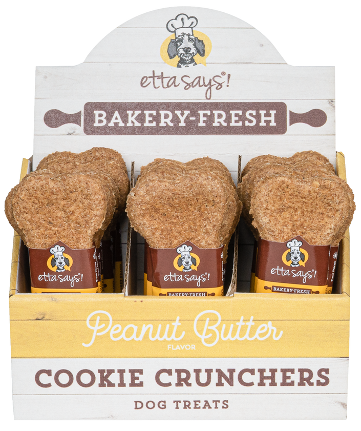 Etta Says! Cookie Crunchers Peanut Butter Dog Treats-Each