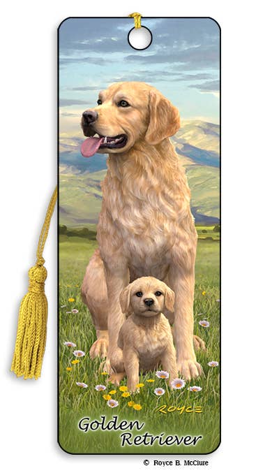 Golden Retriever 3D Dog Bookmark