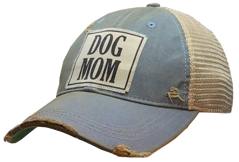 Dog Mom Distressed Trucker Hat Baseball Cap