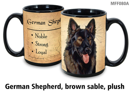 German Shepherd Sable Plush Mug Coffee Cup