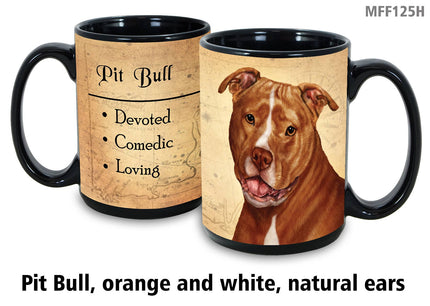 Pit Bull Orange/White Uncrop Mug Coffee Cup