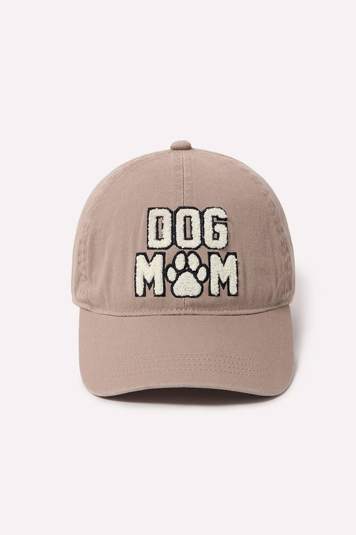 Chenille DOG MOM baseball Cap