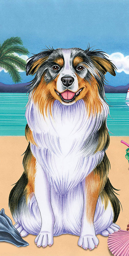 Australian Shepherd Bath Beach Towel