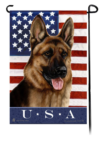 This German Shepherd Red Sable USA American Garden Flag is a testament to the beauty of your favorite breed and the American Flag