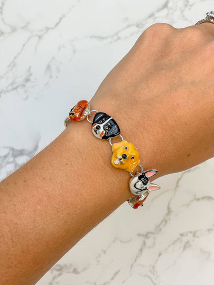 Dog Lover Enamel Magnetic Bracelet