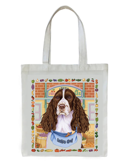 Springer Spaniel Liver/White -   Dog Breed Tote Bag