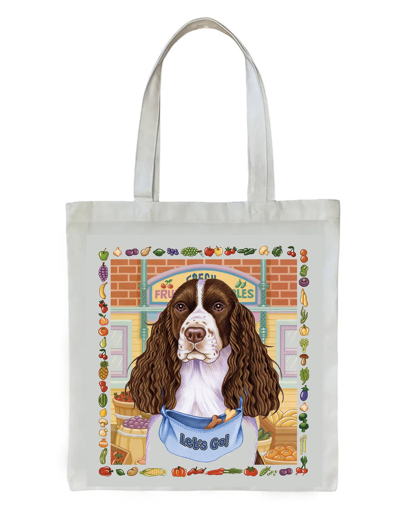 Springer Spaniel Liver/White -   Dog Breed Tote Bag