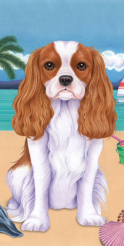 Cavalier King Charles Bath Beach Towel