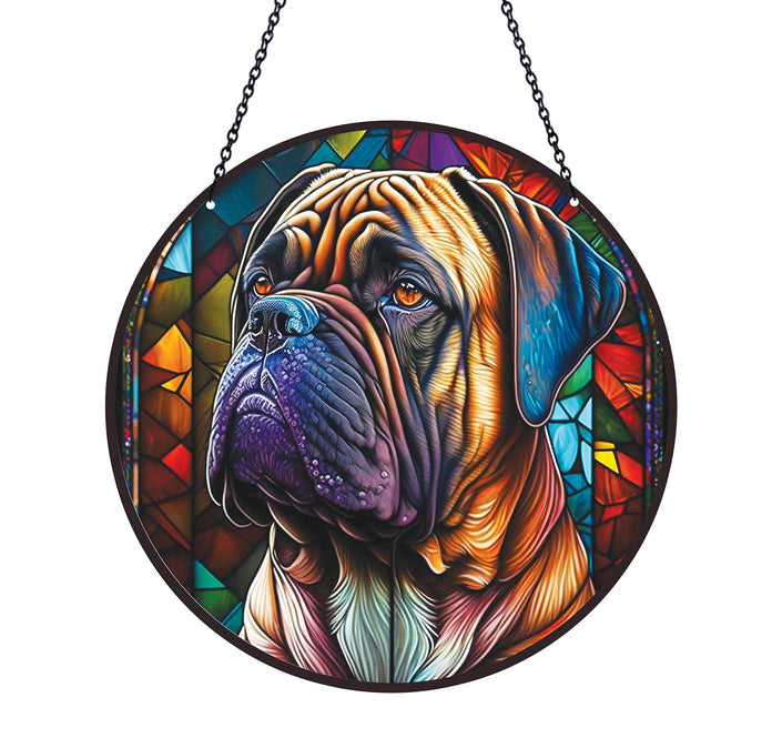 Bull Mastiff Suncatcher with Chain