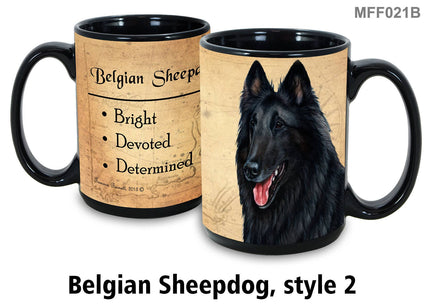 Belgian Sheepdog Black Mug Coffee Cup