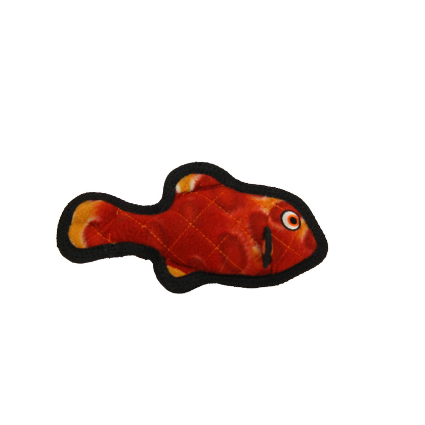 Tuffy Ocean Jr Fish - Red, Durable, Tough, Squeaky Dog Toy