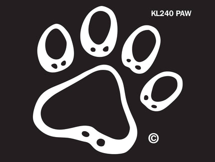 Large Paw Print K-line Window Tattoo