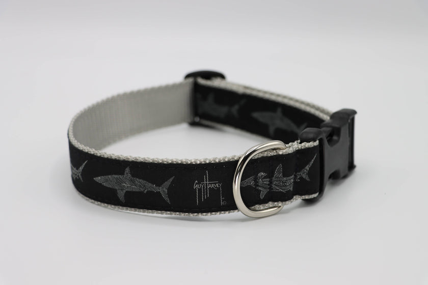 Guy Harvey Hammerhead & Mako Side Release Buckle Clip Dog Collar or Leash