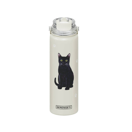 Black Cat Stainless Steel Water Bottle 24 Oz. Serengeti