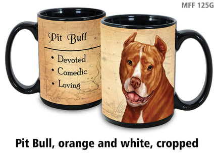 Pit Bull Orange/White Cropped Mug Coffee Cup