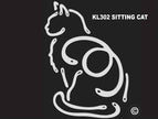 Cat Sitting (Back) K-line Window Tattoo