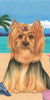 Yorkie Show Cut Bath Beach Towel