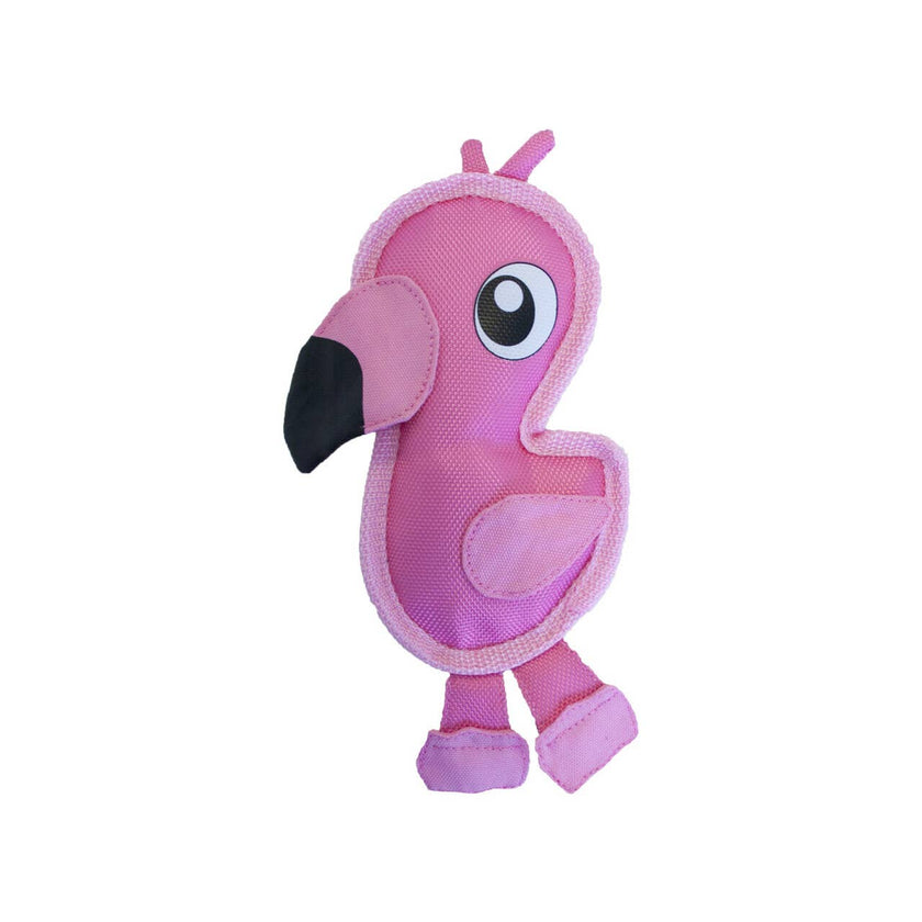 Outward Hound Fire Biterz Flamingo Durable Dog Toy Pink SM