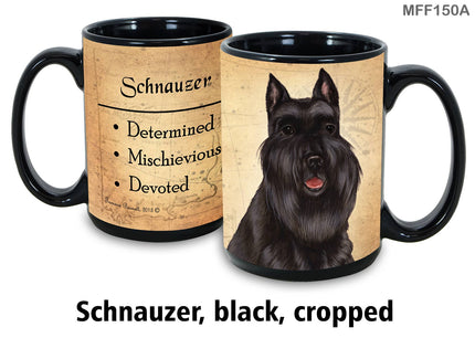 Schnauzer Black Cropped Mug Coffee Cup