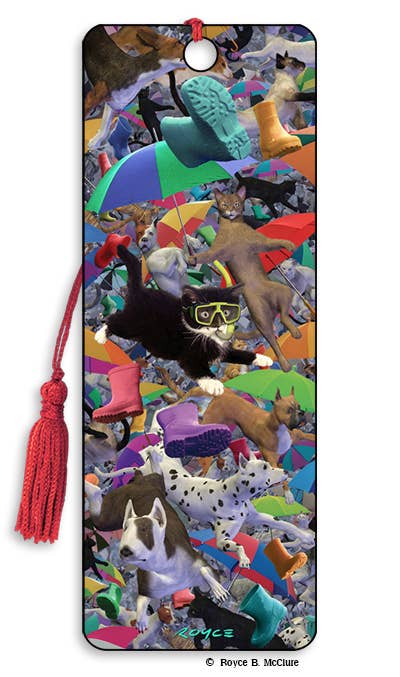 Raining Cats And Dogs 3D Royce Bookmark