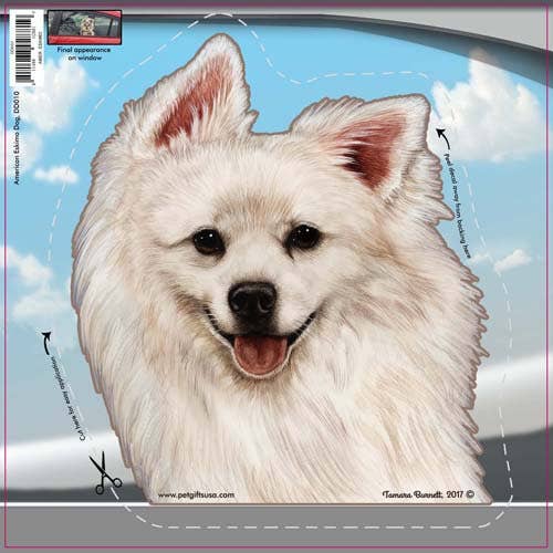 American Eskimo - Dogs On The Move Window Decal