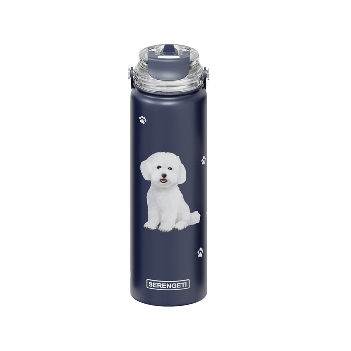 *Bichon Frise Stainless Steel Water Bottle 24 Oz. Serengeti