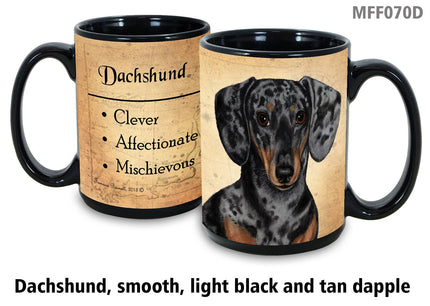 Dachshund Dapple Light Black/Tan Mug Coffee Cup