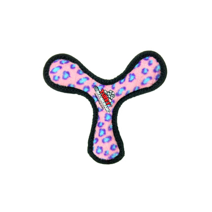 Tuffy Jr Boomerang - Pink Leopard, Durable, Squeaky Dog Toy