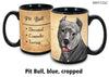 Pit Bull Blue Cropped Mug Coffee Cup