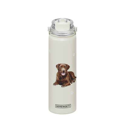 Chocolate Labrador Stainless Steel Water Bottle 24 Oz. Serengeti