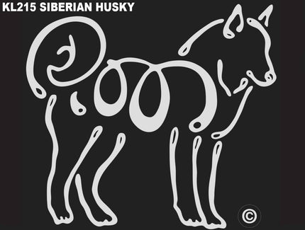 Siberian Husky K-line Window Tattoo