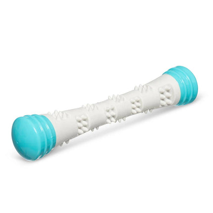 Totally Pooched Chew n' Squeak Stick Foam Rubber Sm Gry/Teal