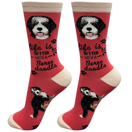 Bernadoodle Dog Socks Unisex