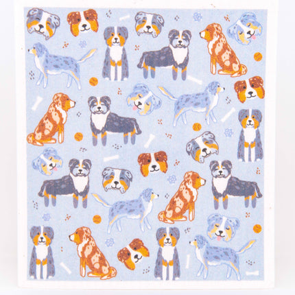 Australian Shepherd Pupper Towel Swedish Dishcloth- Each